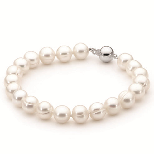 Sterling Silver White Pearl Bracelet