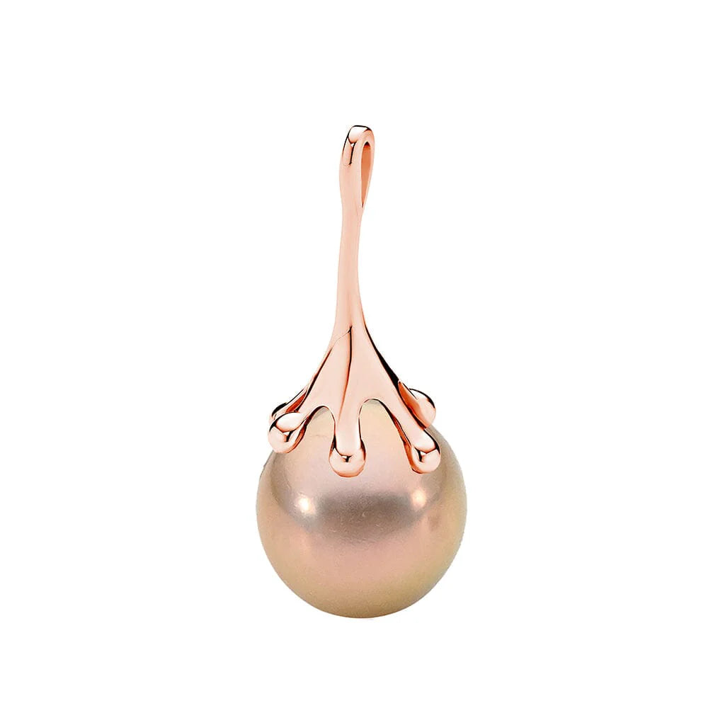 Sterling Silver Rose Gold Plated Edison Pearl Pendant