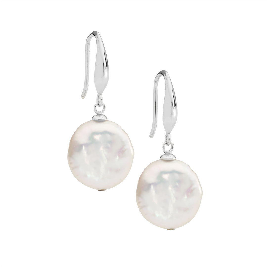 Sterling Silver Pearl Shephard Hook Earrings