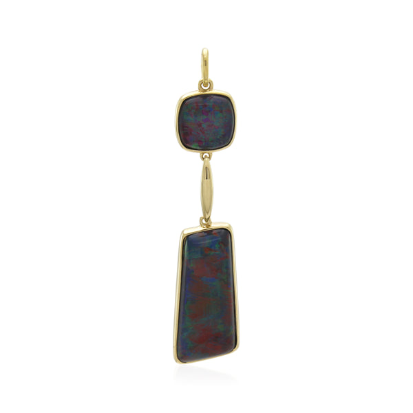 9ct Yellow Gold Triplet Opal Pendant