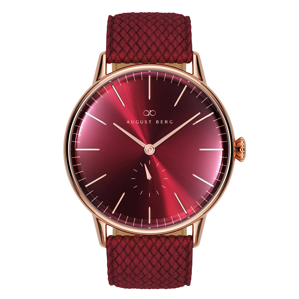 August Berg Serenity Burgundy Ladies Dress Watch