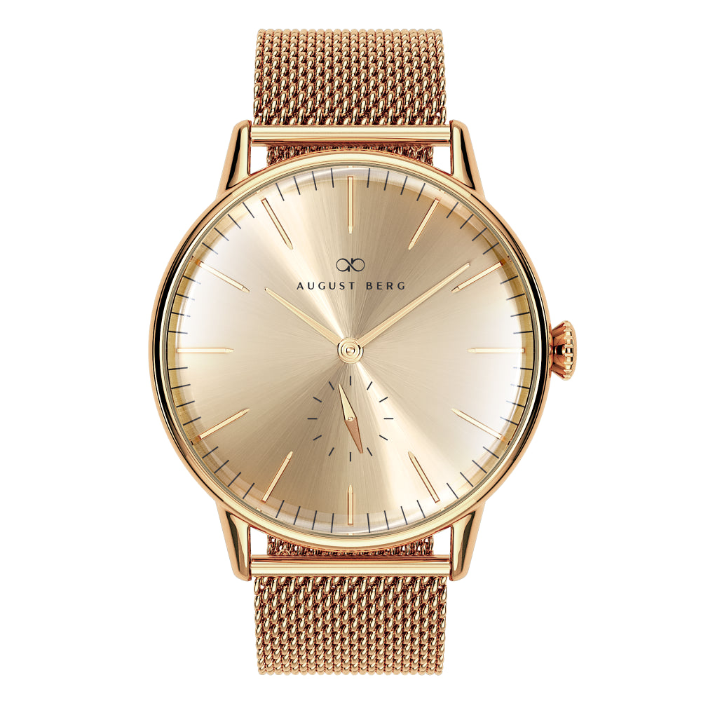 August Berg Serenity Shine Gold Ladies Dress Watch