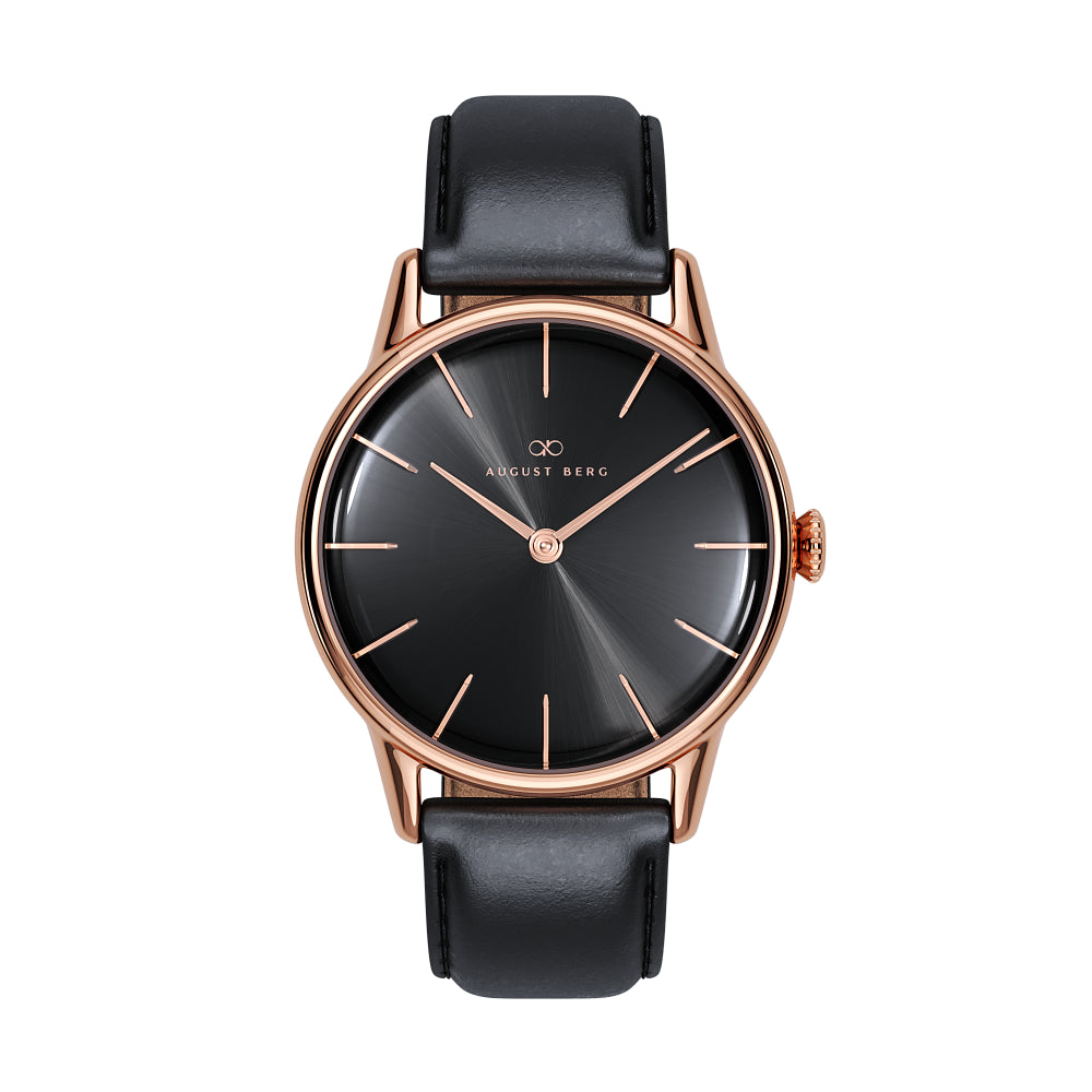 August Berg Serenity Noir Black Ladies Dress Watch
