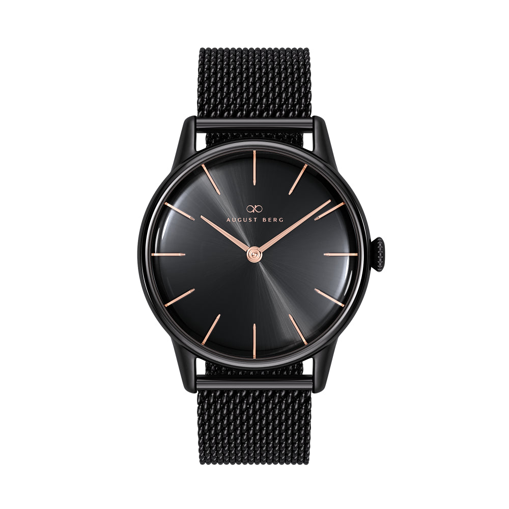 August Berg Serenity Noir Black Ladies Dress Watch