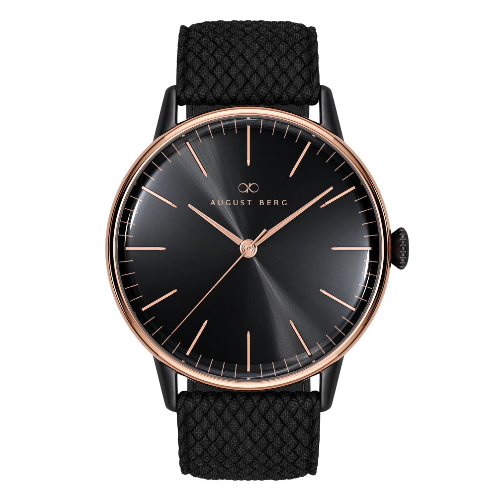 August Berg Serenity Noir Black Ladies Dress Watch