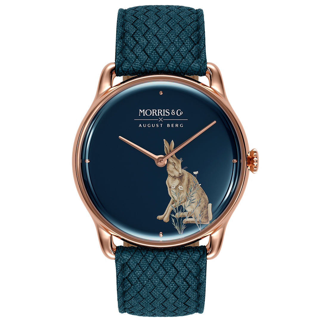 August Berg Forest Hare Indigo Ladies Dress Watch