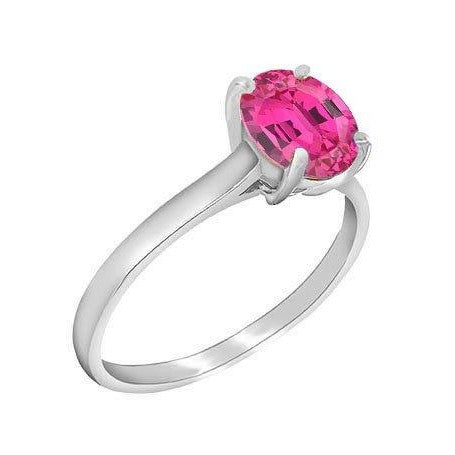 Sterling Silver Created Sapphire Ring
