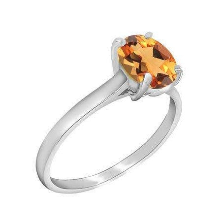 Sterling Silver Citrine Ring