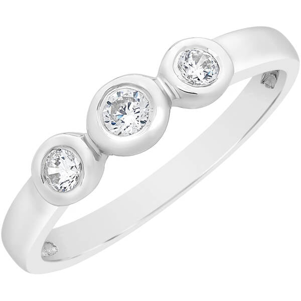 Sterling Silver Cubic Zirconia Ring