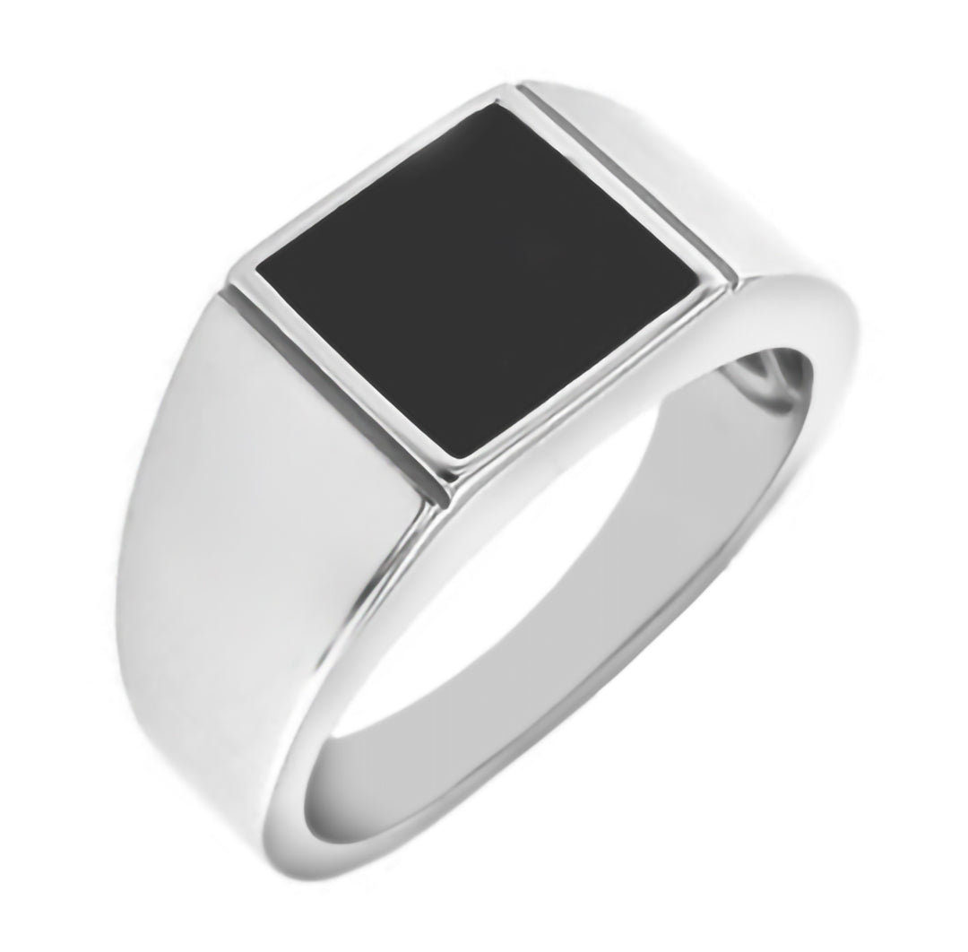 Sterling Silver Onyx Gents Ring