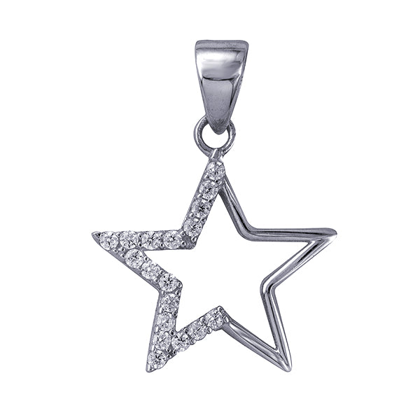 Sterling Silver Cubic Zirconia Star Pendant