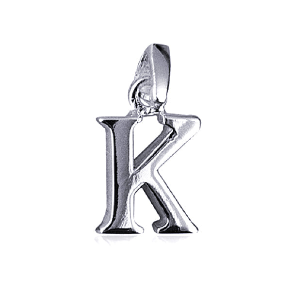 Sterling Silver Letter "K" Pendant
