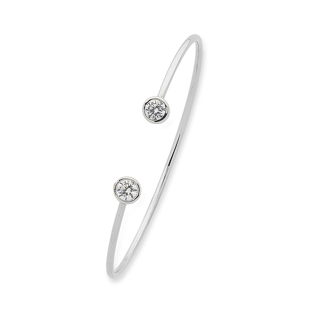 Sterling Silver Cubic Zirconia Bangle