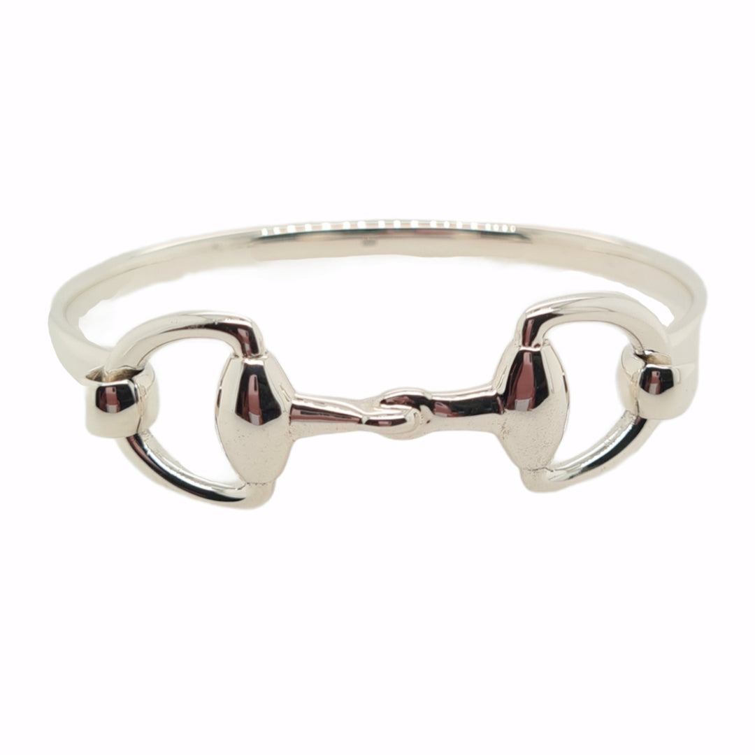 MCJ Sterling Silver Horse Clip Snaffle Bit Bangle