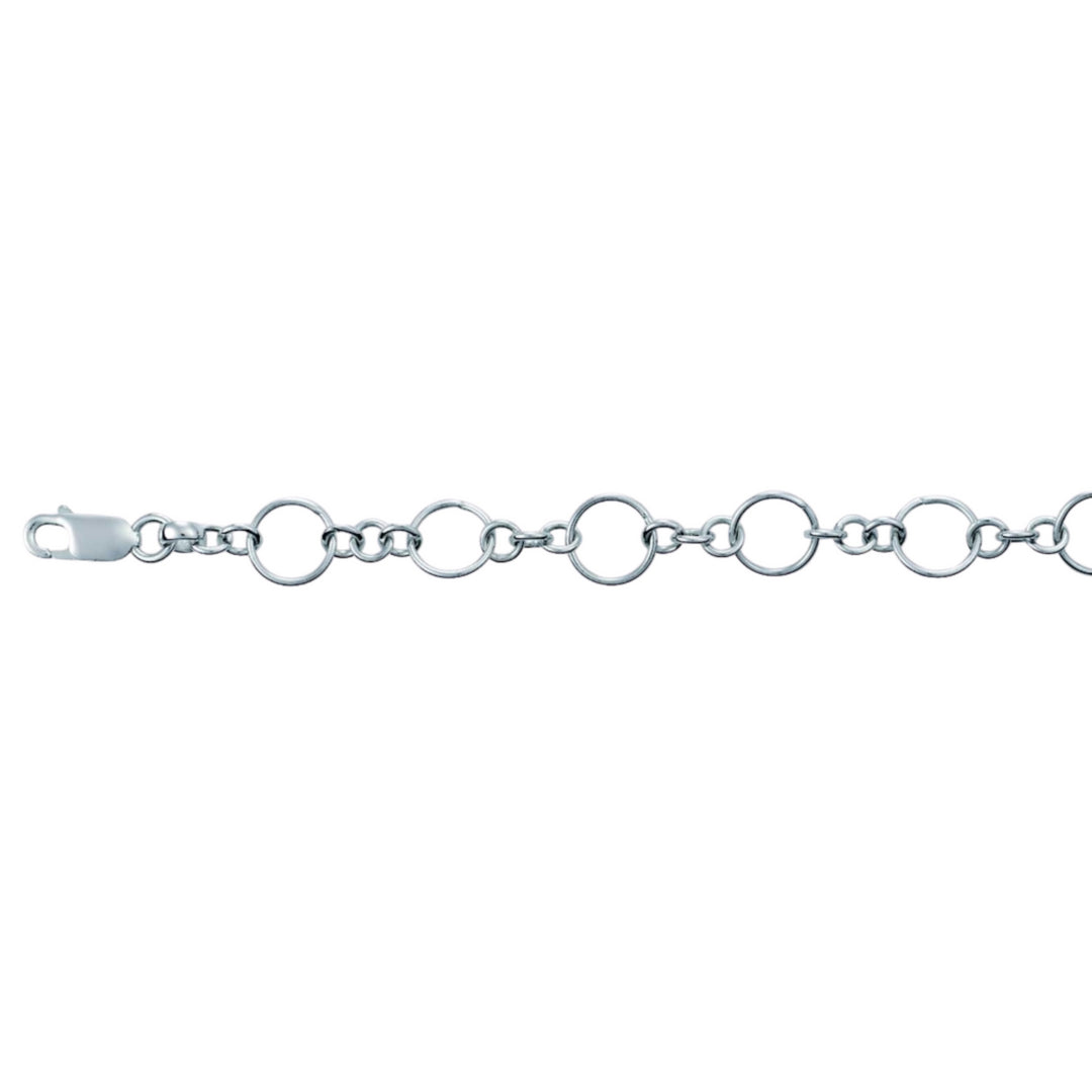 Sterling Silver Circle Link Bracelet