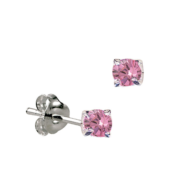 Sterling Silver Cubic Zirconia Stud Earrings