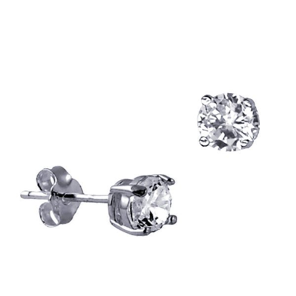 Sterling Silver Cubic Zirconia Stud Earrings