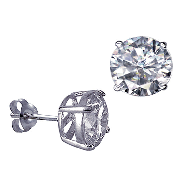 Sterling Silver Cubic Zirconia Stud Earrings
