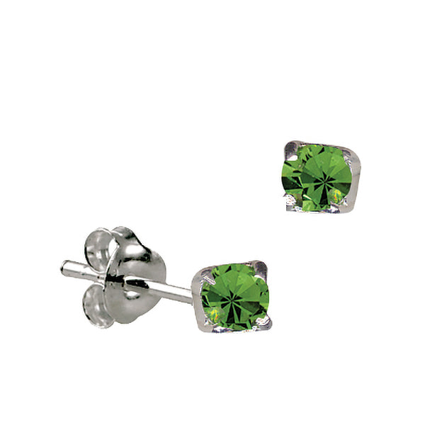 Sterling Silver Cubic Zirconia Stud Earrings