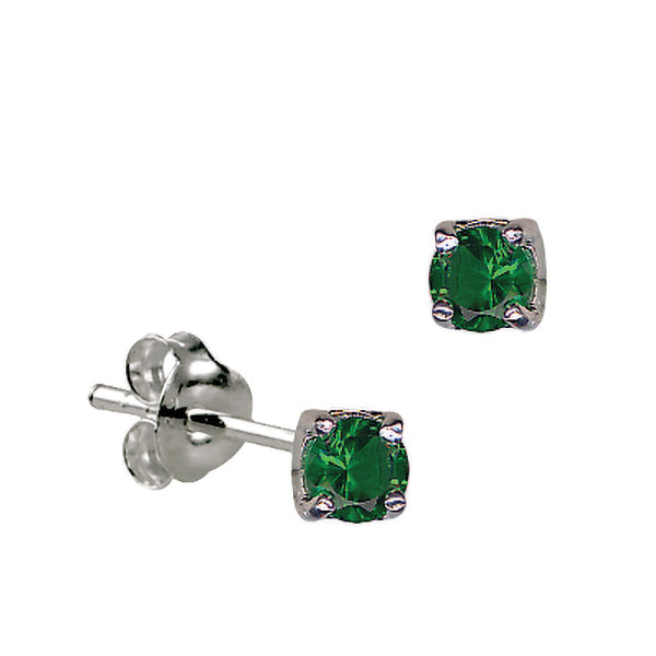 Sterling Silver Cubic Zirconia Stud Earrings