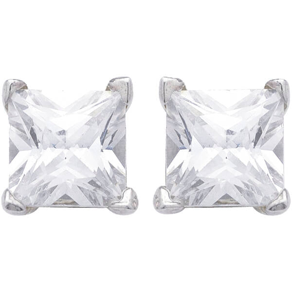 Sterling Silver Cubic Zirconia Stud Earrings