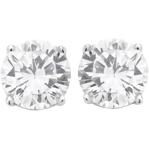 Sterling Silver Cubic Zirconia Stud Earrings