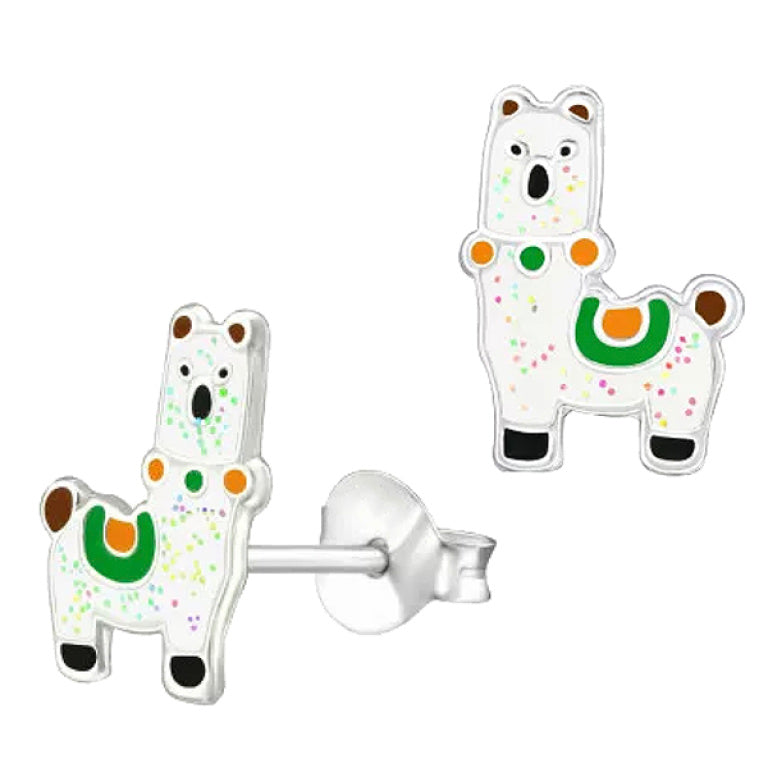 Sterling Silver Llama Stud Earrings