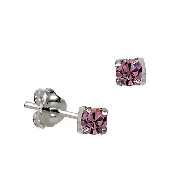 Sterling Silver Cubic Zirconia Stud Earrings
