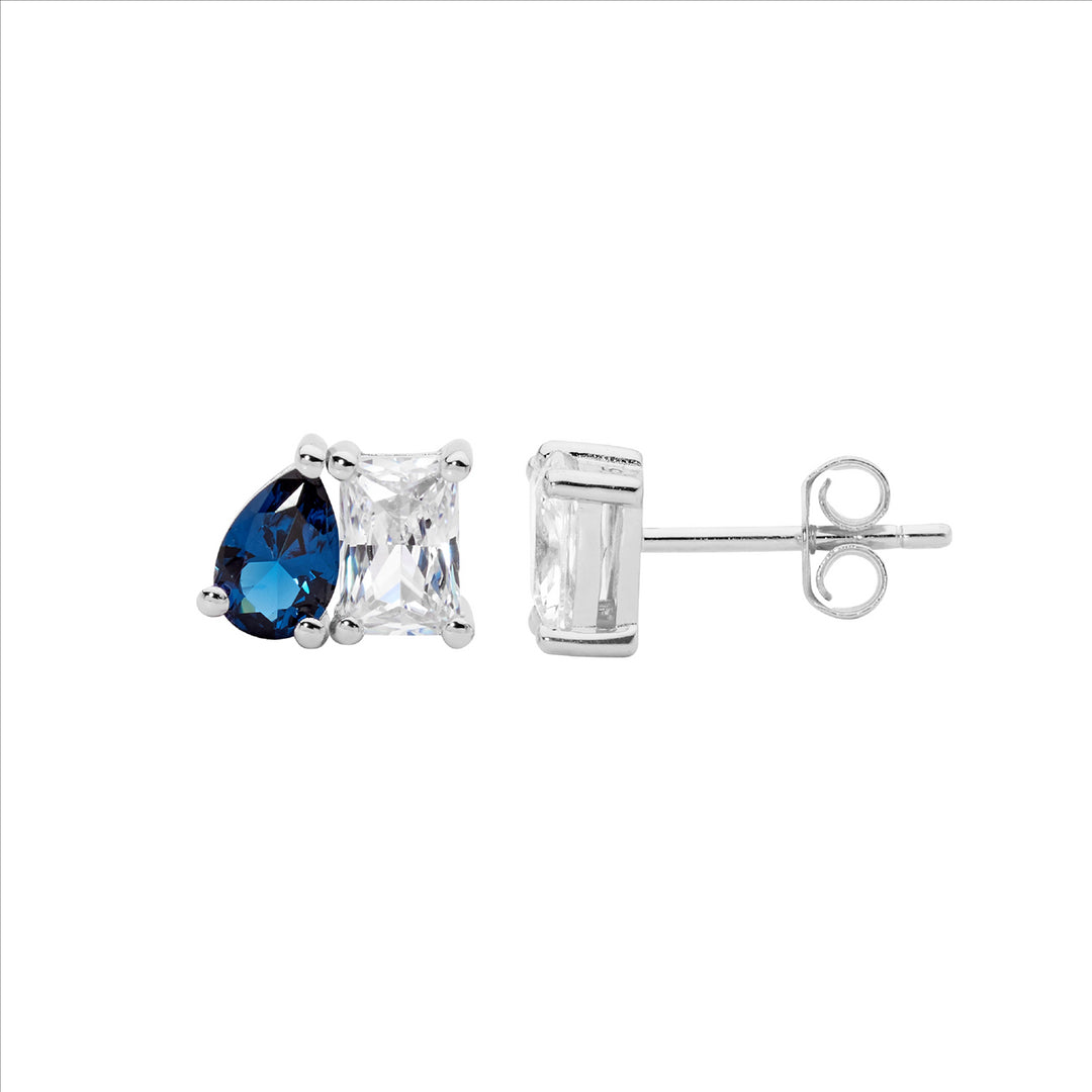 Sterling Silver Cubic Zirconia Stud Earrings