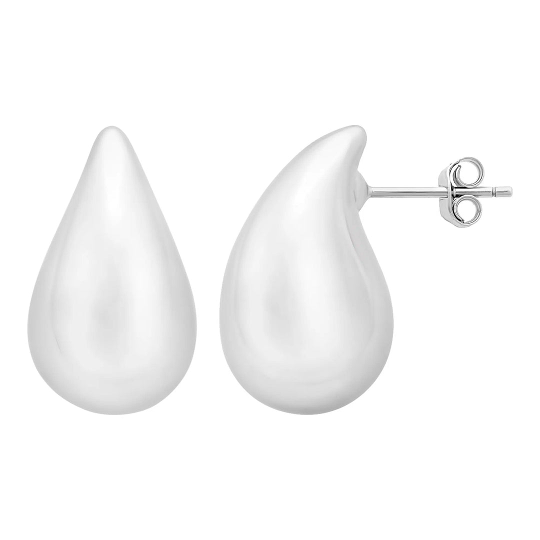 Stlering Silver Teardrop Stud Earrings