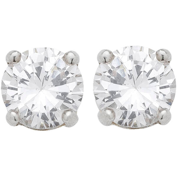Sterling Silver Cubic Zirconia Stud Earrings