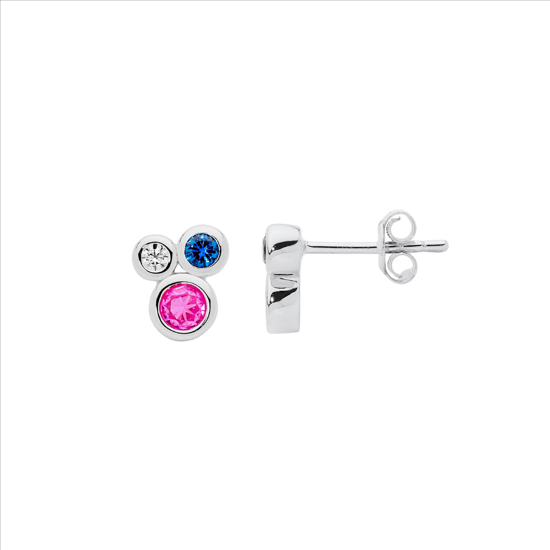 Sterling Silver Cubic Zirconia Stud Earrings