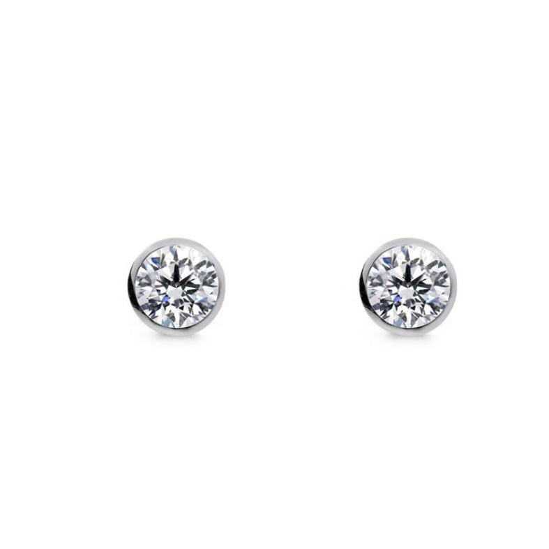 Sterling Silver Cubic Zirconia Stud Earrings
