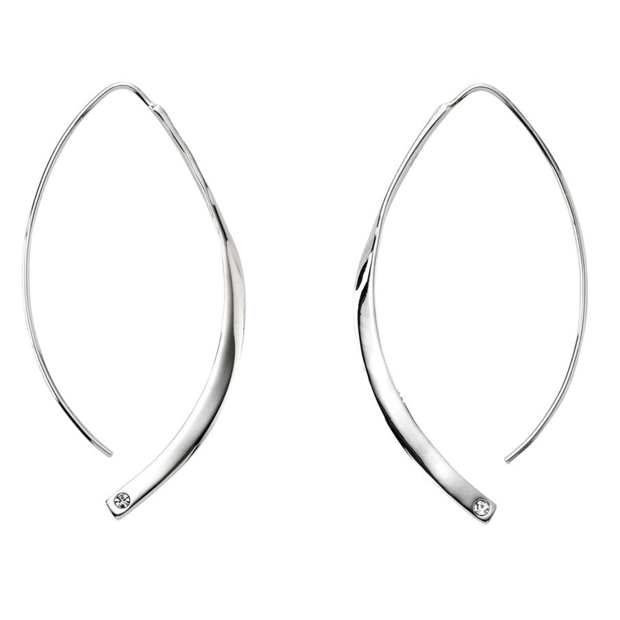 Sterling Silver Cubic Zirconia Earwire Earrings