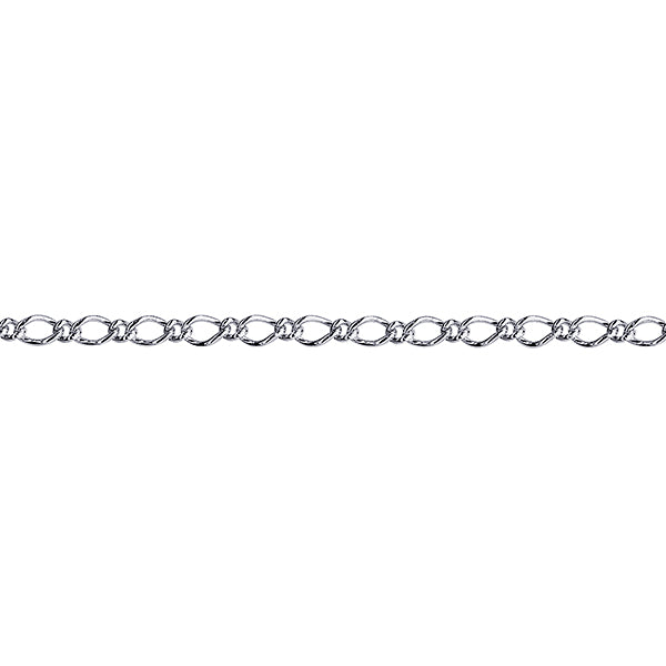 Sterling Silver Figaro Chain 45cms