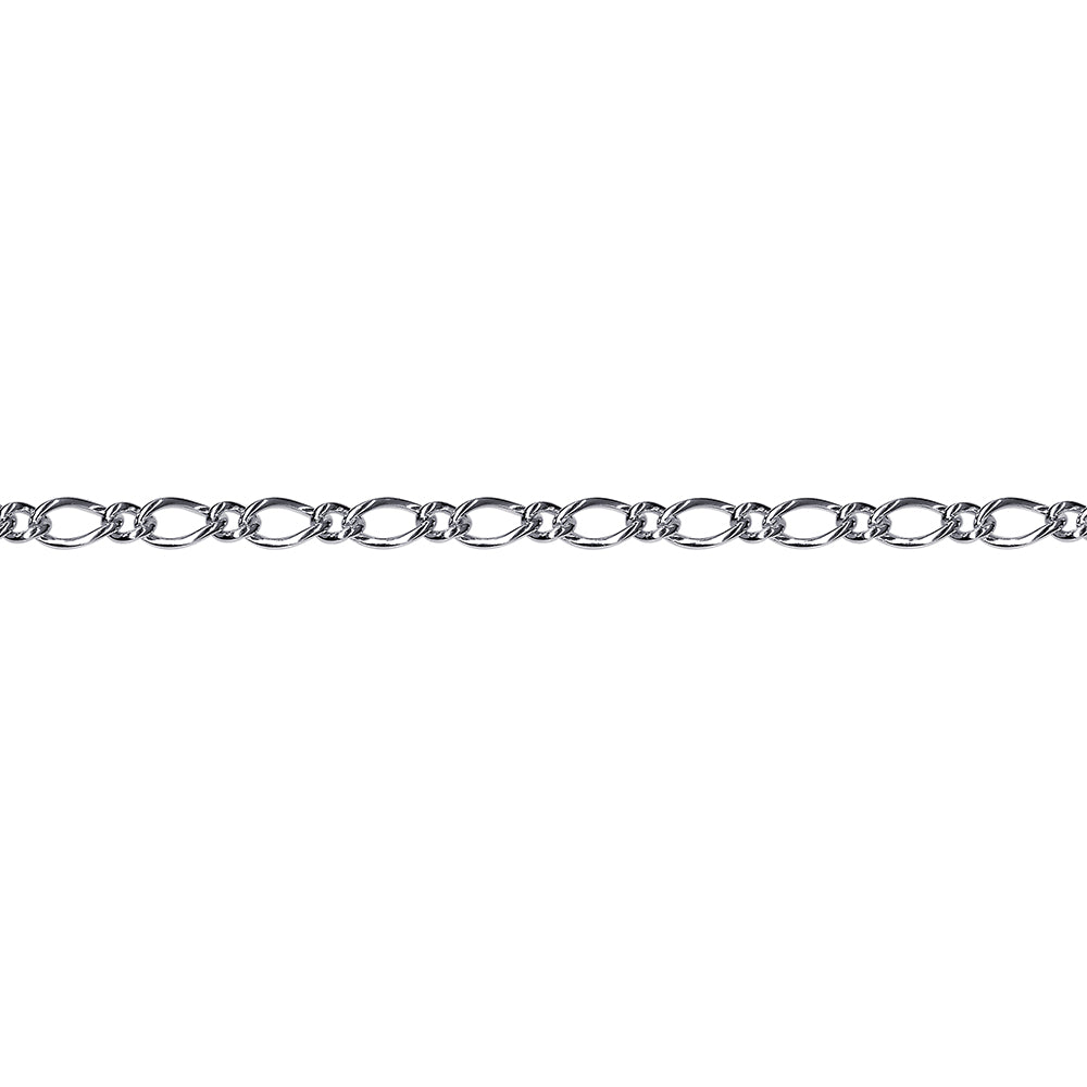 Sterling Silver Figaro Chain 45cms