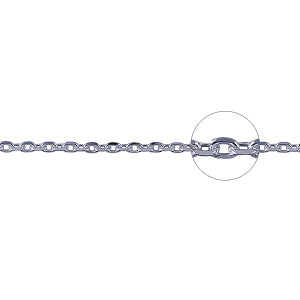 Sterling Silver Diamond Cut Cable Link Chain 60cm