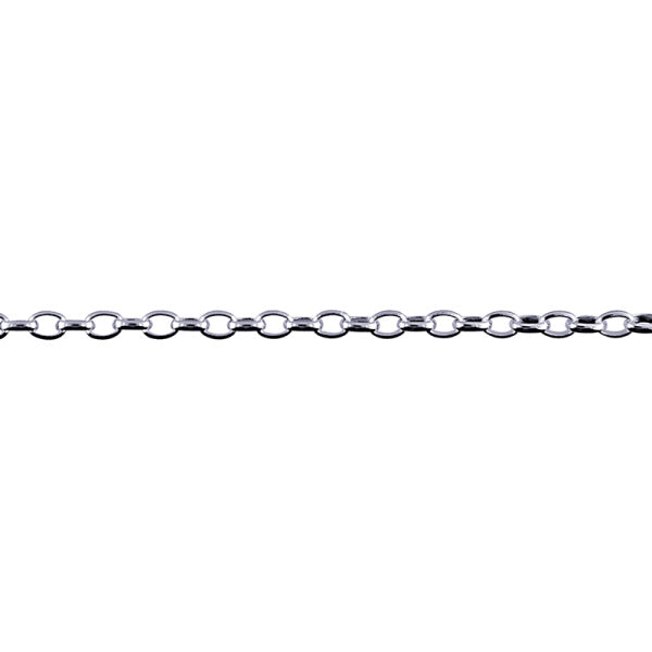Sterling Silver Oval Belcher Chain 45cm