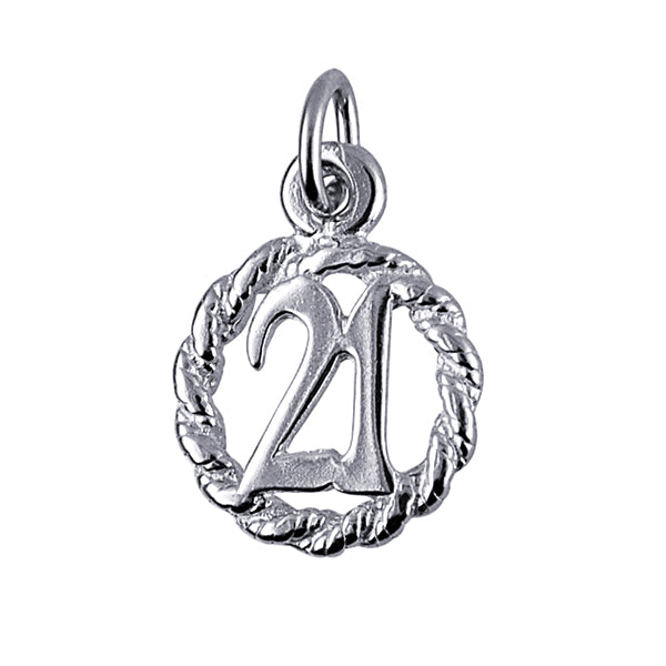 Sterling Silver 21 In Circle Charm