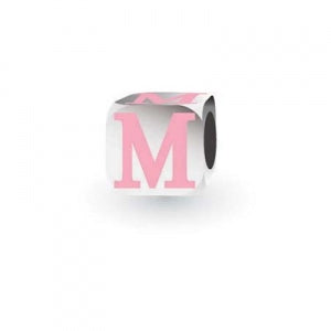 My Little Angel Pink Letter M Charm