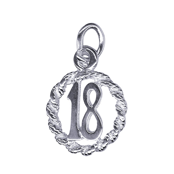 Sterling Silver 18 In Circle Charm
