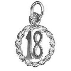Sterling Silver 18 In Circle Charm