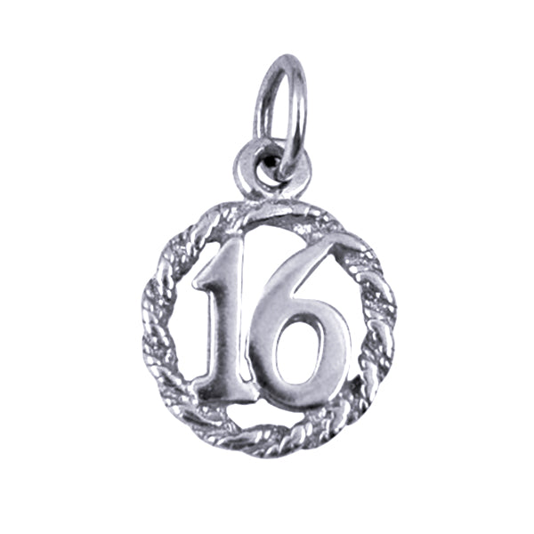Sterling Silver 16 In Circle Charm