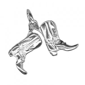 Sterling Silver Cowboy Boots Charm