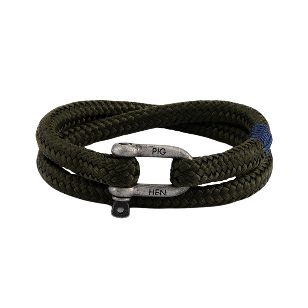 Stainless Steel Gun Metal Grey Marine Rope Bracelet