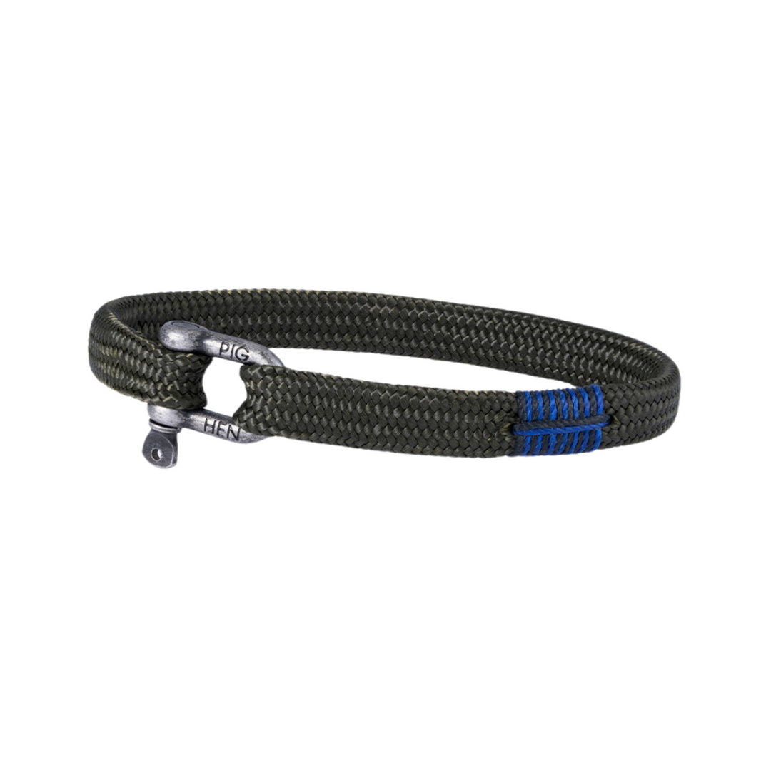 Stainless Steel Gun Metal Grey Marine Rope Bracelet