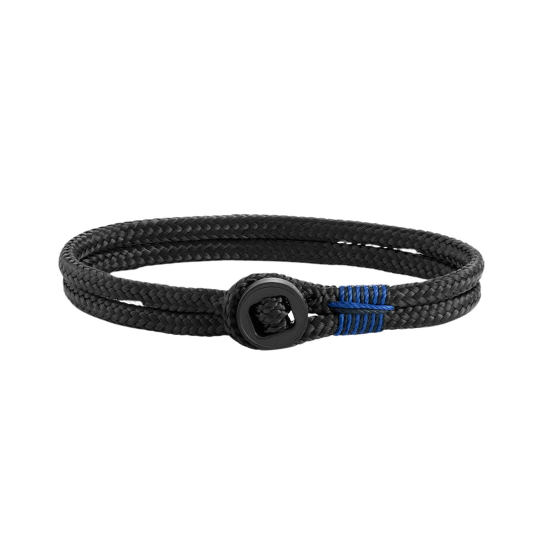 Stainless Steel Black Plated Marine Rope Bracelet