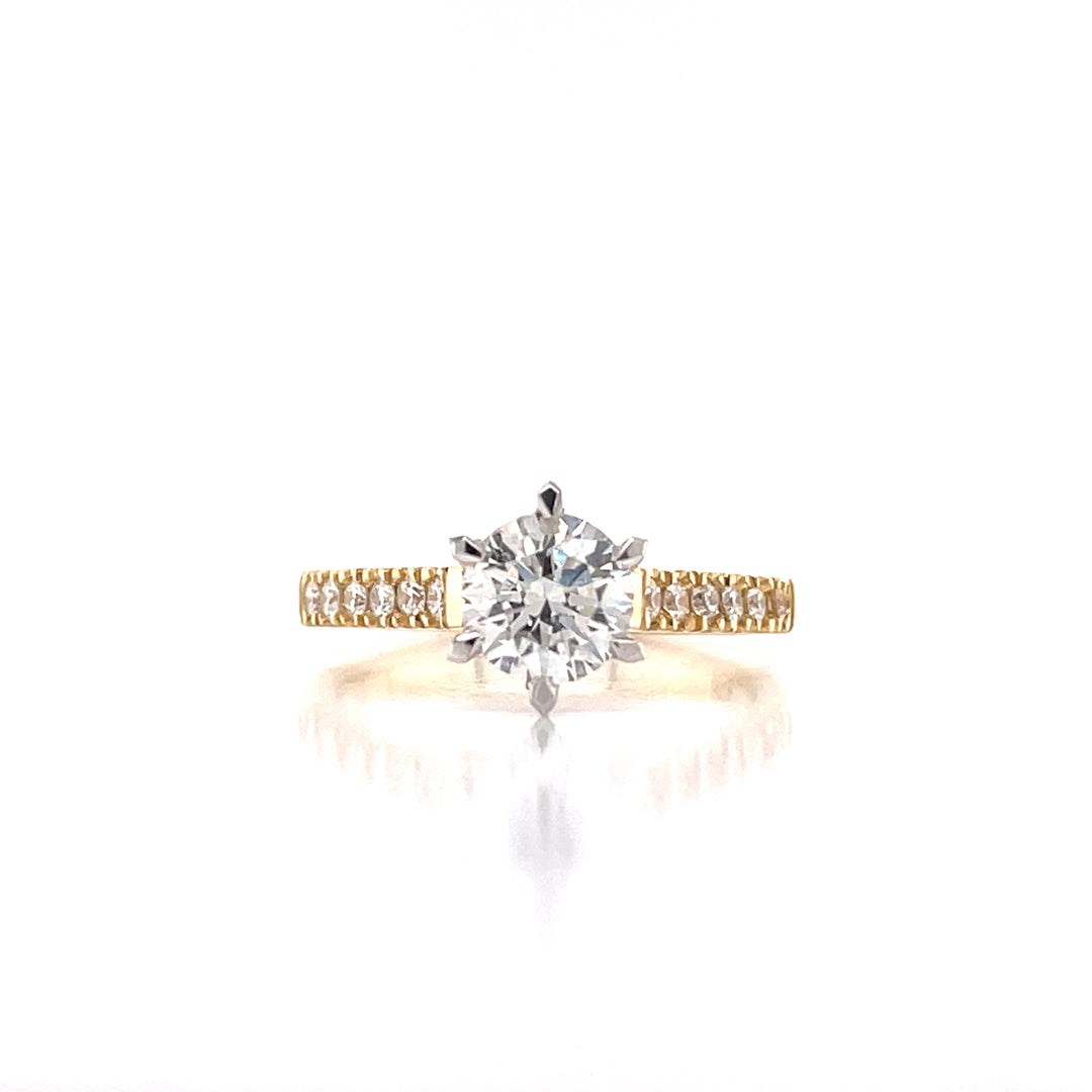 Custom Made 18ct Yellow Gold 1ct Diamond Ring