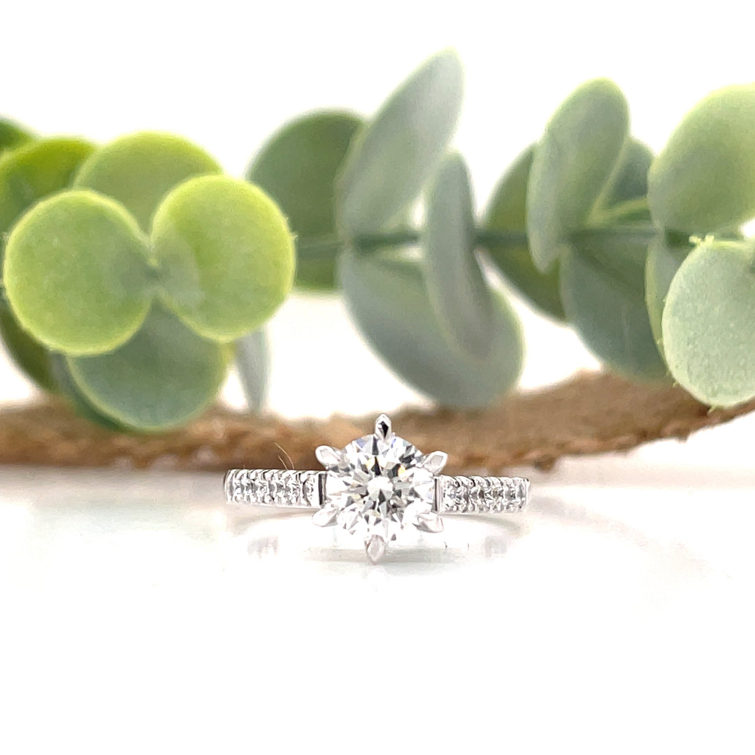 Custom Made 18ct White Gold Diamond Engagement Ring