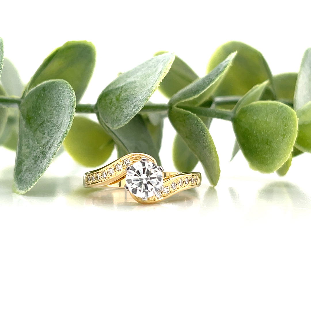 Custom Made 18ct Yellow & White Gold Diamond Ring